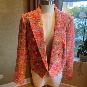 L'AGENCE Vibrant Jacquard Blazer